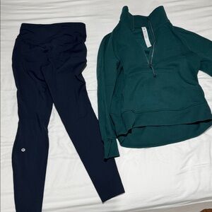 Lululemon Base pace high rise 28” true navy size 8 and scuba